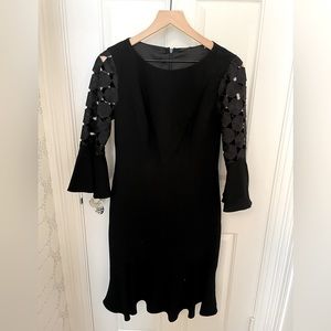 Elie Tahari Black Lace Sleeve Dress - Women’s 6